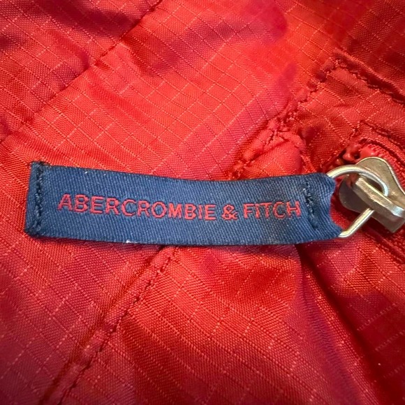 Abercrombie & Fitch Y2K Nylon Hobo Shoulder Bag Red Orange Sporty - Picture 2 of 8